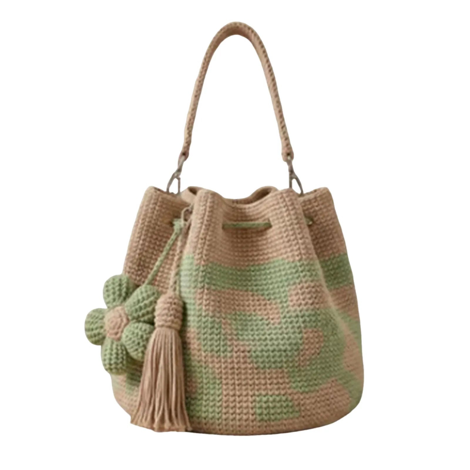 Bolso de flores de ganchillo hecho a mano