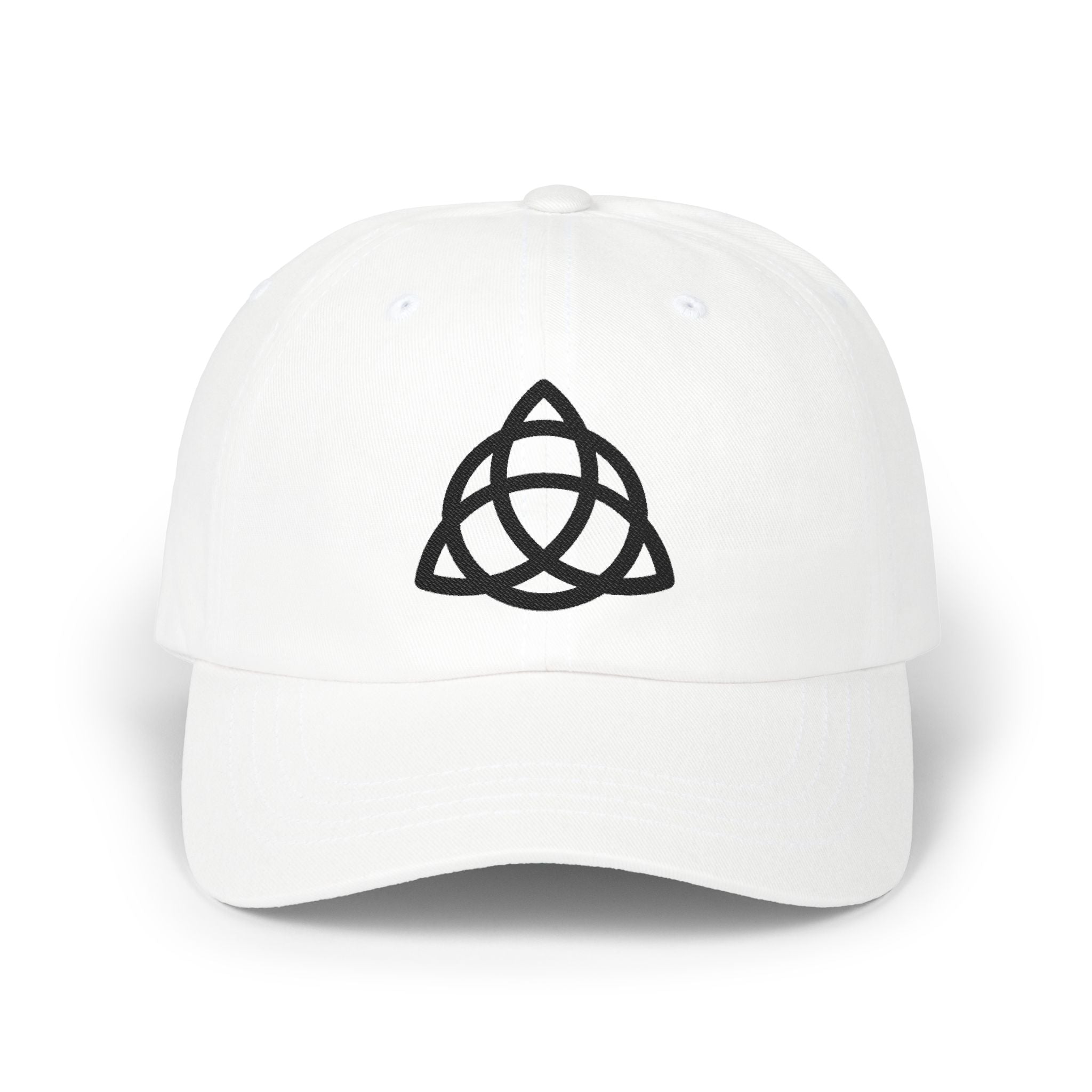 Celtic Trinity Knot Dad Cap – Minimal Embroidered Celtic Symbol Hat