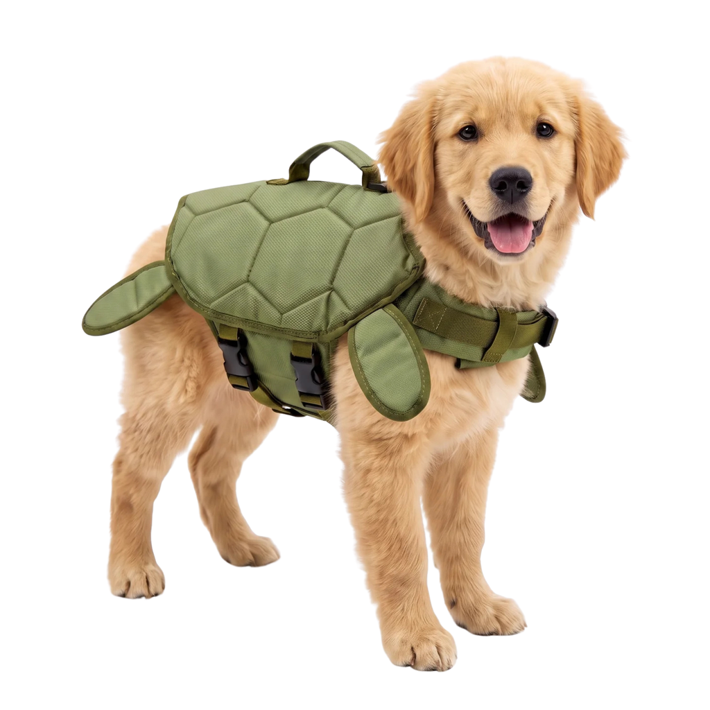 Chaleco salvavidas para perros ycon forma de tortuga