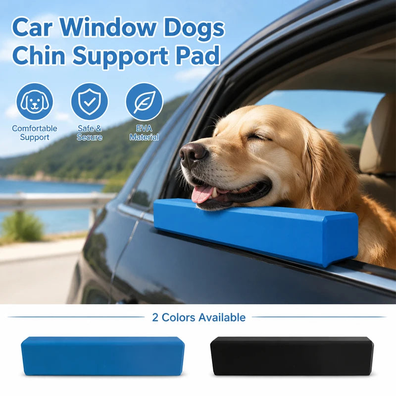 Cojín de apoyo para perros en la ventana del coche – Descanso seguro y cómodo