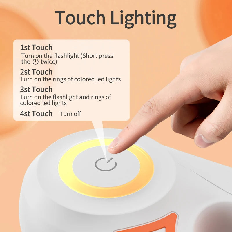 Correa retráctil automática luminosa para pasear perros.
