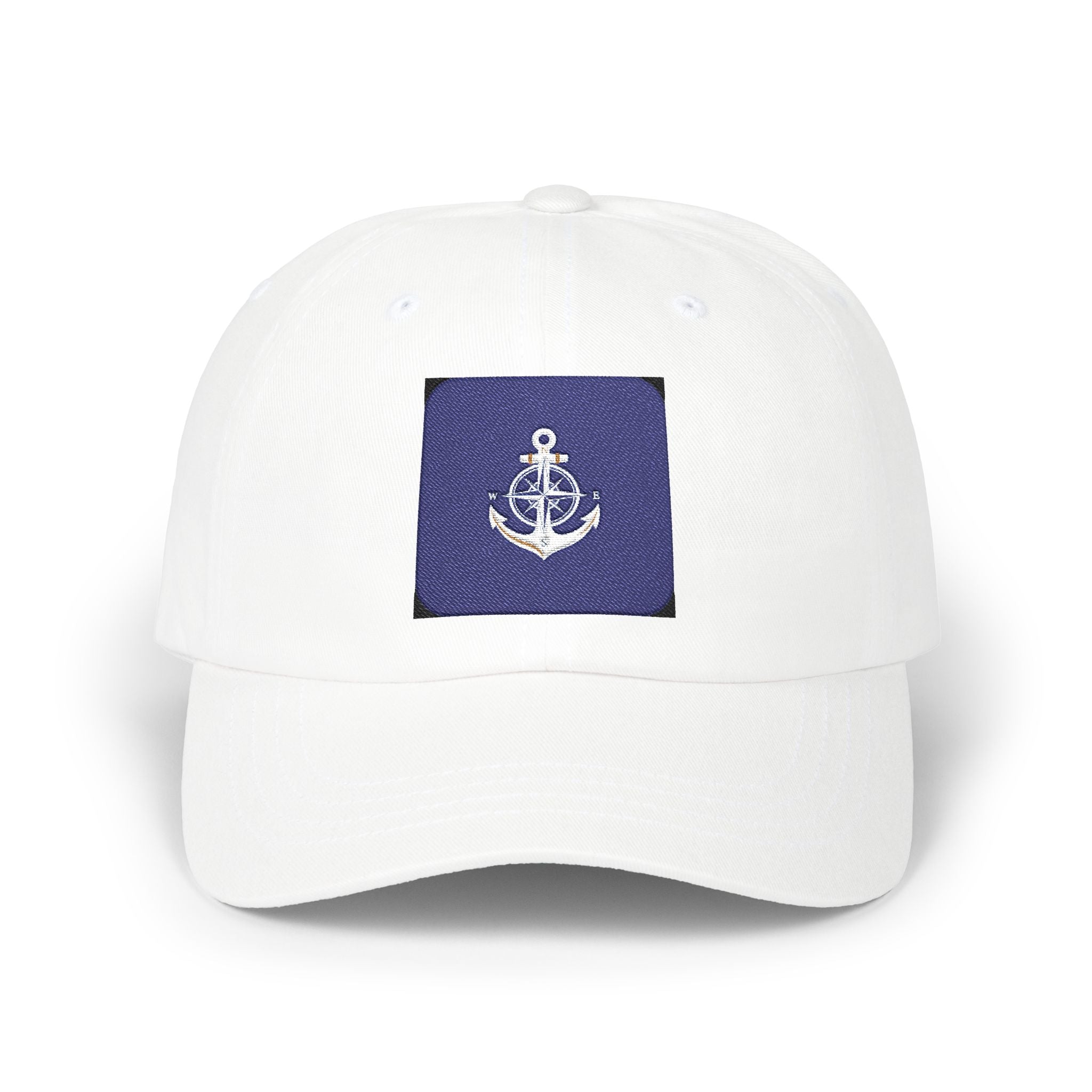 Nautical Anchor Dad Cap — Embroidered Navy Patch Baseball Hat